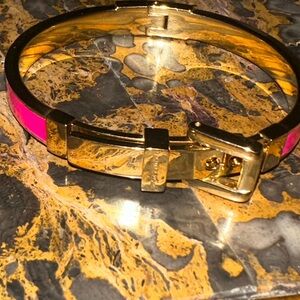Michael Kors Gold and Pink Accent Bracelet